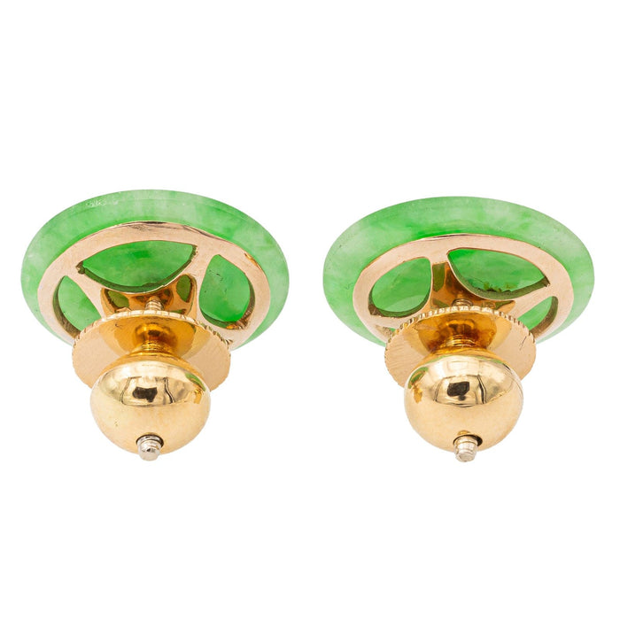 Boucles d'oreilles Boucles d'oreilles Or jaune Jade Jadéite 58 Facettes 2432018CN