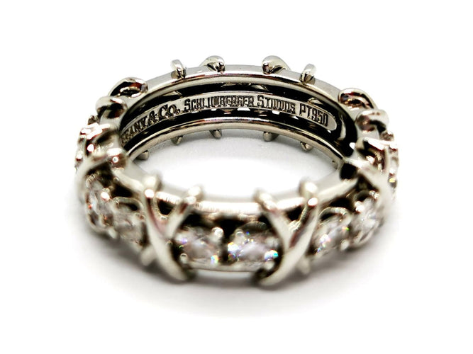 Bague 52 Tiffany & Co Bague Alliance Sixteen Stone Platine Diamant 58 Facettes 1080392CN
