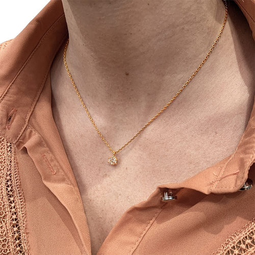 Collier Collier diamant 0,97 ct en or jaune. 58 Facettes 30947