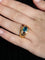 Bague Or Jaune / Saphir / 51 BAGUE " BLUE-EYE" OR & PIERRES 58 Facettes BO/220013