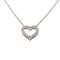 Collier Collier cœur en or blanc, diamants 58 Facettes