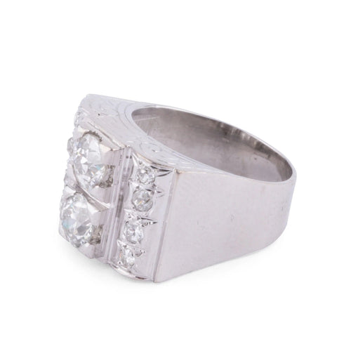 Bague Bague platine en diamant 1930 58 Facettes