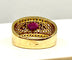 Bague 54 Bague Or jaune Rubis Diamants 58 Facettes AB227