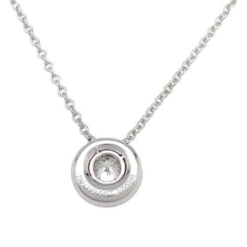 Collier Chaîne et pendentif Chaumet modèle "Anneau" en or blanc, diamant. 58 Facettes 32077