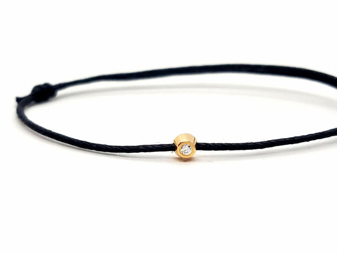 Bracelet Bracelet Cordon Or rose Diamant 58 Facettes 578855RV