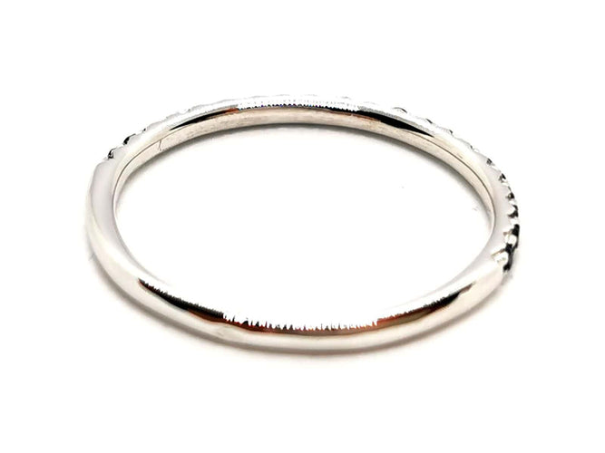 Bague 54 Bague Demi alliance Or blanc Saphir 58 Facettes 1610138CN