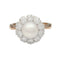 Bague 53 Bague marguerite perle et diamants. 58 Facettes 32110