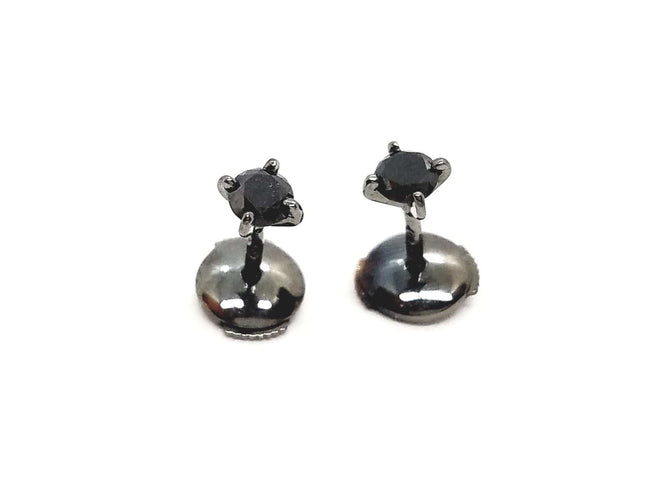 Boucles d'oreilles Boucles d'oreilles Puces Or noir Diamant 58 Facettes 578735RV