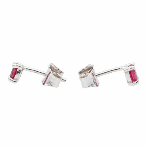 Boucles d'oreilles Boucles d'oreilles Puces Or blanc Rubis 58 Facettes 2646754CN