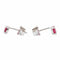 Boucles d'oreilles Boucles d'oreilles Puces Or blanc Rubis 58 Facettes 2646754CN