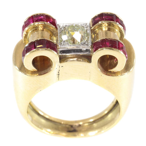 Bague 54 Bague diamant, rubis 58 Facettes 10074-4199