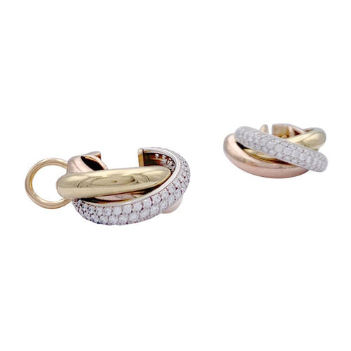 Boucles d'oreilles Boucles d'oreilles Cartier, "Trinity", 3 ors, diamants. 58 Facettes 32726