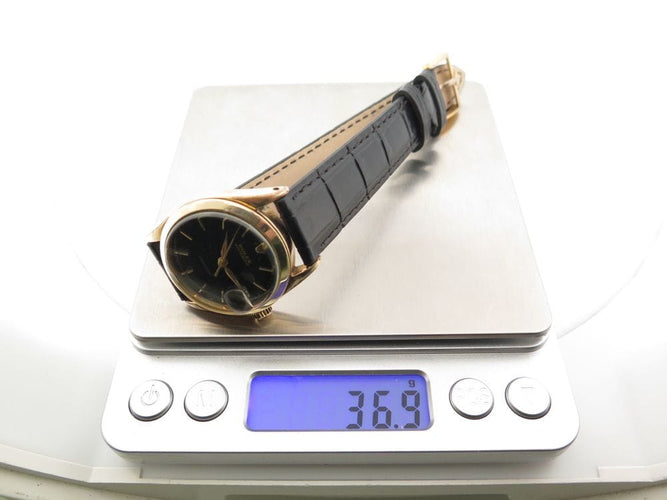 Montre vintage montre ROLEX oysterdate precision 29 mm mecanique plaque or & cuir 58 Facettes 247061