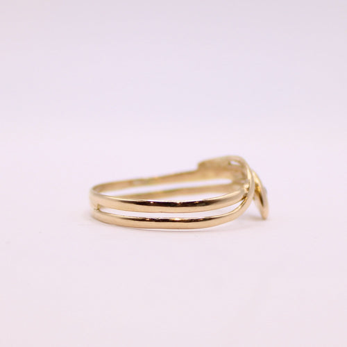 Bague Bague serpent or jaune et saphir 58 Facettes