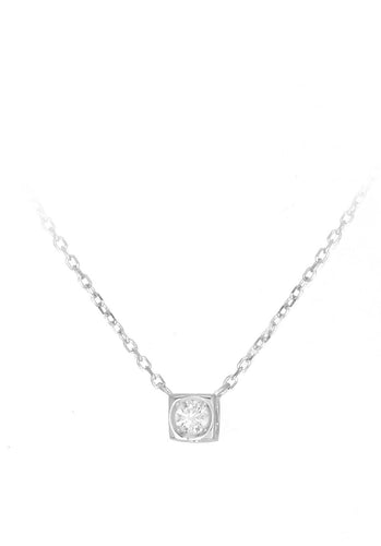 Collier Collier DINH VAN Le Cube Diamant PM en Or Blanc 750/1000 58 Facettes 61970-57746