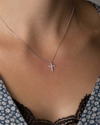 Collier Collier CARTIER Symboles Croix en Or Blanc 750/1000 58 Facettes 61929-57817