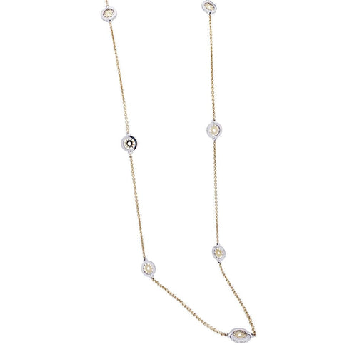 Collier Sautoir Bulgari "Tondo Sun" or jaune, acier. 58 Facettes 33535