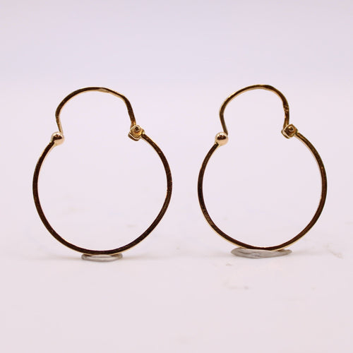 Boucles d'oreilles Créoles fines, or jaune 58 Facettes