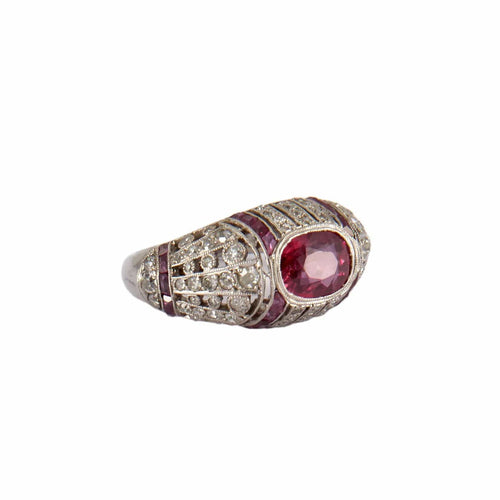 Bague BAGUE ART DÉCO RUBIS & DIAMANTS 58 Facettes BO/220122 RIV
