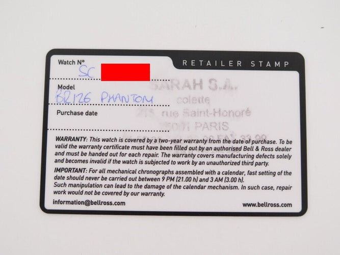 Montre montre BELL & ROSS phantom vintage 41mm acier noir auto 58 Facettes 254425