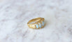 Bague Bague jarretière opales et diamants 58 Facettes