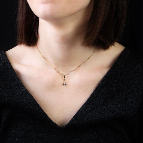 Pendentif Pendentif or jaune saphirs 58 Facettes 15-013B