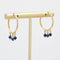 Boucles d'oreilles Créoles en or et perles de verre bleu 58 Facettes 19-070C