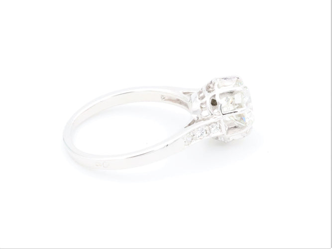 Bague 57 Bague Solitaire Platine Diamant 58 Facettes 1986229CN