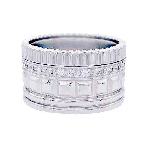 Bague 57 Bague Boucheron, "Quatre Radiant Edition", or blanc, diamants. 58 Facettes 32691