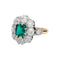 Bague 52 Bague marguerite émeraude entourage diamants. 58 Facettes 30754