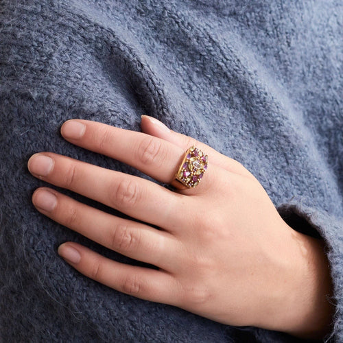 Bague 60 BAGUE "JULIA" PIERRES DE COULEUR 58 Facettes BO/230023 STA