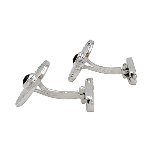 Boutons de manchette Boutons de manchette Chaumet, or blanc, saphirs. 58 Facettes 32272