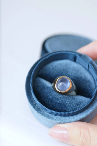 Bague Bague jonc or jaune et saphir étoilé 58 Facettes