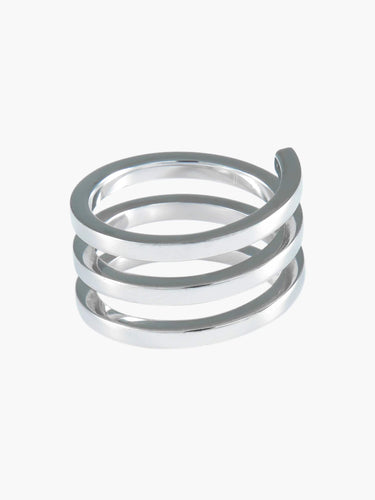 Bague Or Blanc / 52 BAGUE "SPIRALE" DINH VAN 58 Facettes BO/220002 STA