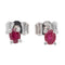 Boucles d'oreilles Boucles d'oreilles Puces Or blanc Rubis 58 Facettes 2646754CN
