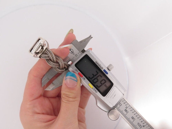 Bracelet vintage bracelet HERMES etrier sellerie argent 800 maille tressee 58 Facettes 254704