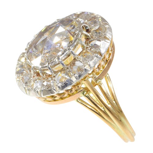 Bague 54 bague de fiançailles diamant taille rose 58 Facettes 23251-0317