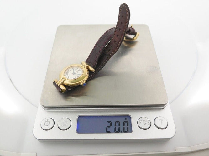 Montre vintage montre CARTIER colisee 590002 24 mm quartz vermeil 58 Facettes 254219