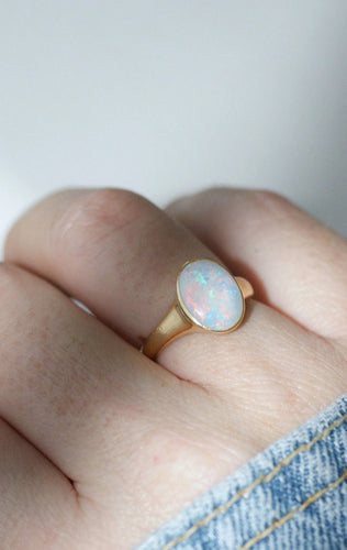 Bague Bague jonc vintage opale 58 Facettes