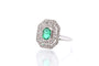 Bague 53 Bague Or blanc Emeraude Diamants 58 Facettes 25338