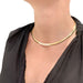 Collier Collier en or jaune oméga, diamants. 58 Facettes 31397