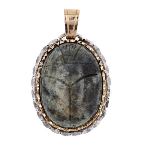 Pendentif Pendentif or argent scarabée labradorite 58 Facettes 22-605
