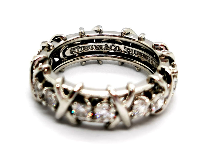 Bague 52 Tiffany & Co Bague Alliance Sixteen Stone Platine Diamant 58 Facettes 1080392CN