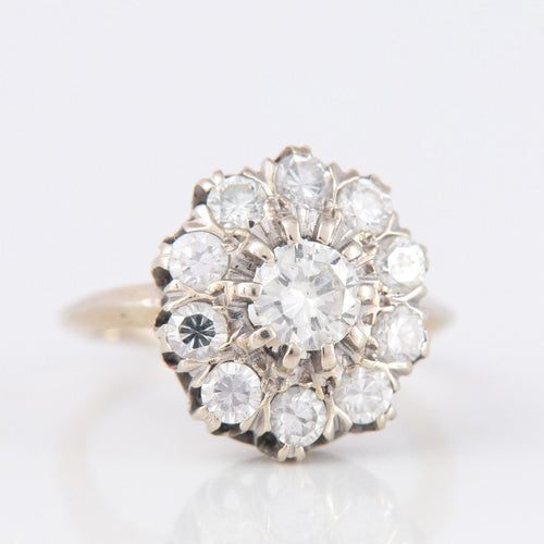 Bague 53 Bague Marguerite Diamants 58 Facettes