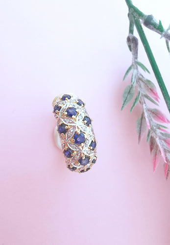 Bague 56.5 Bague Jonc Or Saphirs et Diamants 58 Facettes AA 1633