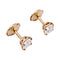 Boucles d'oreilles Puces d'oreilles en or jaune, diamants. 58 Facettes 33373