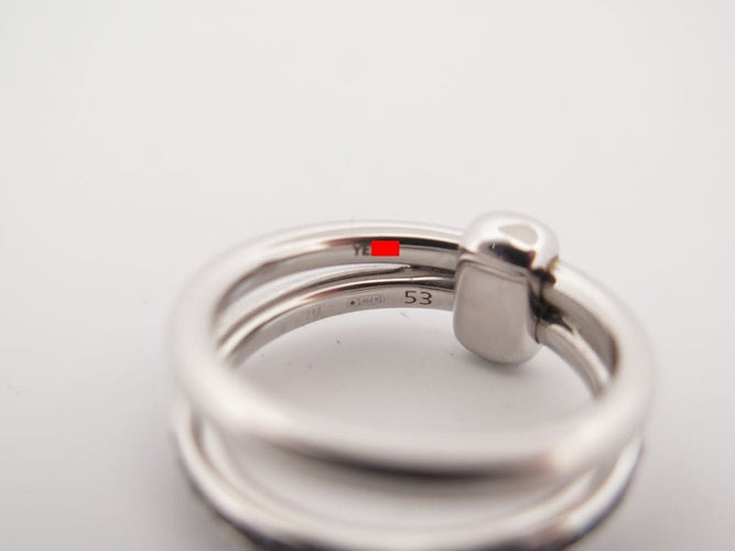 Bague 55 bague POMELLATO together double bague or blanc 18k saphir 58 Facettes 254410