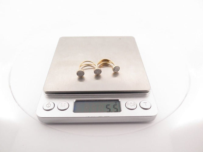 Bague 53 bague christian bonja 2 doigts taille 50 & 53 or jaune 18k et diamants 58 Facettes 247852