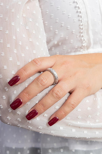 Bague 52 Chaumet Bague Jonc Or blanc 58 Facettes 2609070CN