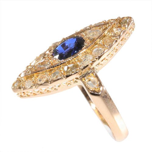 Bague 52 Bague marquise diamants saphir 58 Facettes 23271-0290